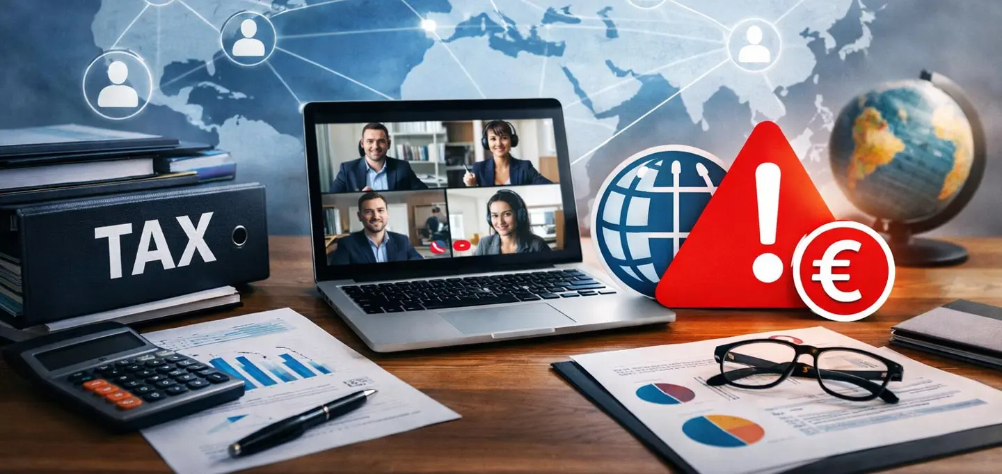 Mitarbeiter im ausländischen Home office